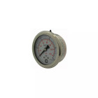 Manometre de pression axial à bain de silicone - ø 63mm - filetage : 1/4'' bsp - pression (bar) : -1 à 0