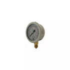 Manomètre de pression radial à bain de silicone - ø 63mm - filetage : 1/4'' bsp - pression (bar) : -1 à 0