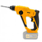Marteau perforateur sans fil 20v vitopower + 2 batteries 4.0 ah + 1 chargeur rapide