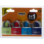 Master lock - 932594 - lot de 4 cadenas cylindre 40 mm 4 goupilles