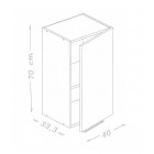 Meuble haut 1 porte – 40 cm - Frêne