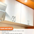 Cuisineandcie - meuble haut de cuisine eco blanc brillant 1 porte relevable l 60 cm