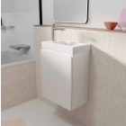 Meuble lave mains Blanc 40x50x22 cm avec vasque en SMC - ELEMENTARY Aurlane - LAV1038