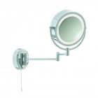 Miroir grossissant lumineux, chrome et verre miroir