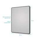 Miroir salle de bain rectangle 60x80cm encadrement en aluminium - HOB 60 Aurlane - MIR034