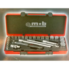 Mob - coffrets de douilles  métalliques 1/2'' 27 pièces