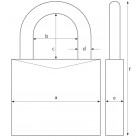 Cadenas à code 158/50c/f abus france