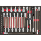 Module d'embouts longs pour la mécanique 1/4" - 1/2", 38 pièces"