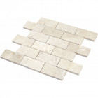 Mosaïque travertin - beige adouci - barrettes