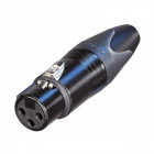 Connecteur Xlr, 3 Points Femelle, Argente, Noir - Neutrik