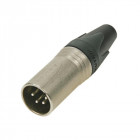 Connecteur Xlr, 4 Points Mâle, Argenté, Nickel - Neutrik
