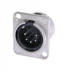 Embase Xlr, 5 Points Male, Argente, Nickel, Type D - Neutrik