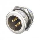 Embase Xlr Pour Ip65, 3 Broches, Boîtier Métallique, Contacts Dorés - Neutrik