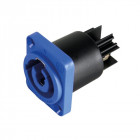 Powercon, Embase 3 Points, Bleu, Renforce / Entrée Secteur - Neutrik