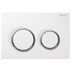 Plaque de commande Omega 20 geberit blanc chromé mat