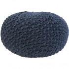 Overseas pouf tricoté 30 x 50 cm anthracite