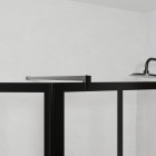 Paroi de douche façon verrière avec volet pivotant - 90+40x200 cm - verre transparent et noir Aurlane - FAC933