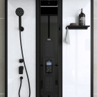 Cabine de douche rectangle 115x90x218 cm - fonction hammam, jets hydromassants, led et bluetooth Aurlane - CAB265