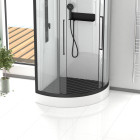 Caillebotis en bois composite gris pour cabine 1/4 de cercle - dimensions 76.2 x 76.2 x 3.2 cm Aurlane - CAI040