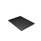 Receveur noir effet granite en résine epoxy 90x120x3 cm + grille linéaire noire Aurlane - PACR266
