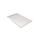 Receveur blanc effet granite en résine epoxy 90x140x3 cm + grille linéaire blanche Aurlane - PACR297