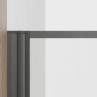 Pare baignoire rabattable 75x130 cm - aluminium gun metal et verre trempé 4 mm Aurlane - FAC986
