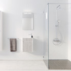 Meuble lave mains mini 40x50x22 cm - gris et blanc Aurlane - LAV1006