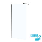 Lot de 5 parois de douche 100×195 cm en verre trempé 5 mm – Profilés et bras Noirs Aurlane - PACF473