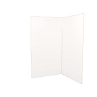 Pack 2 panneaux muraux en aluminium blanc 120x210 cm + profilés finition et angle or doré brossé Aurlane - PACP302