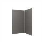 Pack 2 panneaux muraux en aluminium gris 120x210 cm + profilés finition et angle chrome Aurlane - PACP305