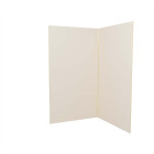 Pack 2 panneaux muraux en aluminium ivoire 120x210 cm + profilés finition et angle or doré brossé Aurlane - PACP304