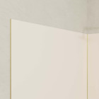 Pack 2 panneaux muraux en aluminium ivoire 120x210 cm + profilés finition et angle or doré brossé Aurlane - PACP304