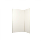 Pack 2 panneaux muraux en aluminium ivoire 120+90x210 cm + profilés finition et angle or doré brossé Aurlane - PACP295