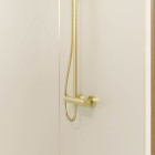 Pack 2 panneaux muraux en aluminium ivoire 90x210 cm + profilés finition et angle or doré brossé Aurlane - PACP296