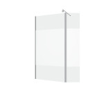 Pack paroi de douche et volet pivotant 100+40x200 cm - bande dépolie - barre de fixation chrome Aurlane - PACF459