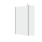 Pack paroi de douche et volet pivotant 100+40x200 cm - verre transparent - barre de fixation chrome Aurlane - PACF456