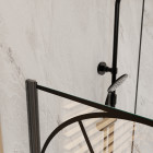 Pare baignoire déco 75x130 cm - verre trempé 4 mm sérigraphie verrière - profilé noir mat Aurlane - FAC1034