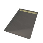 Receveur en acrylique gris effet pierre 90x140x5 cm + grilles linéaires chrome et or brossé Aurlane - PACR228