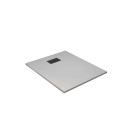 Pack receveur gris effet pierre 90x120 cm et grille décor perforée noire mate Aurlane - PACR242