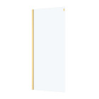 Paroi de retour 80x200 cm - finition or doré brossé - verre trempé 6 mm Aurlane - FAC981