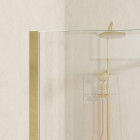 Paroi de retour 90x200 cm - finition or doré brossé - verre trempé 6 mm Aurlane - FAC982