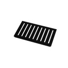 Grille rainurée en inox noir mat pour receveur - 20.15x12.3x0.55cm - rock 2 grid line Aurlane - FAC1001