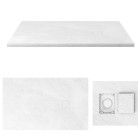 Receveur de douche 80x140x2.6 cm en smc finition ardoise - blanc mat - rock 2 white Aurlane - FAC987