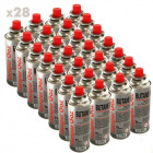 Pack de 28 cartouche gaz camper gaz 227gr butane  - bouteille de gaz à baillonnette 227 gr - bonbonne pour réchauds camping