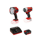 Pack einhell 18v power x-change - visseuse clé à chocs à percussion te-ci 18/1 li-solo - lampe led te-cl 18/2500 liac-solo - starter kit power 4.0ah