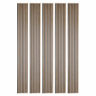 Lot de 5 panneaux tasseaux bois 250x30x1 cm - pack mur tv bois 150cm - lamelles chêne clair fond noir - 3,75m²