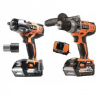 Pack perceuse visseuse à percussion 18v avec boulonneuse aeg