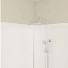 Pack 2 Panneaux Muraux en Aluminium Blanc 100+120×210 cm + Profilés Finition et Angle Chrome Aurlane - PACP318