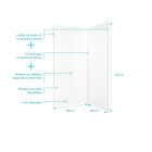 Pack 2 Panneaux muraux en aluminium blanc 100x210 cm + Profilés finition et angle Chrome WALL'IT Aurlane - PACP317