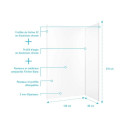 Pack 2 Panneaux muraux en aluminium blanc 80+120×210 cm + Profilés chrome - WALL'IT Aurlane - PACP316